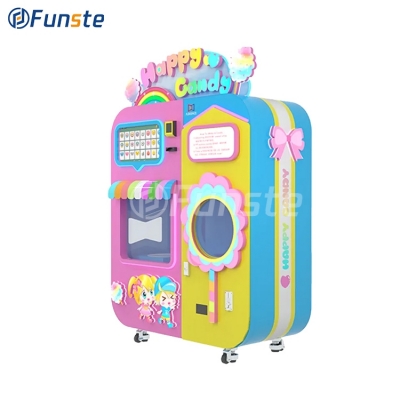 New design Cotton Candy Machine with sugar Selling Automatic Cotton Vending Machine Cotton Candy