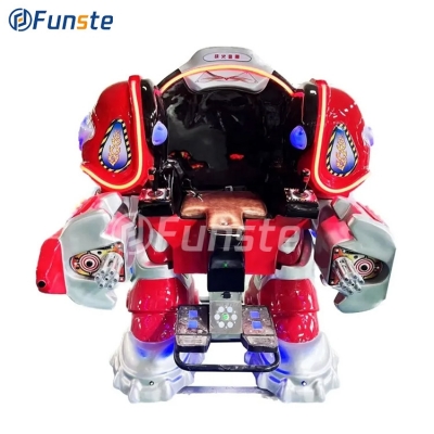 Small investment fairground rides kids game machine remote control walking robot battle king ride for sale