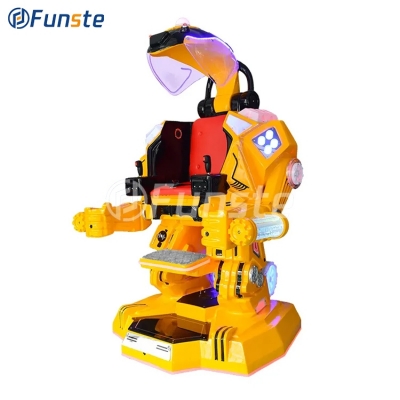 Shopping Mall Children Ride Battery Operated Riding Robot Support Fighting Model